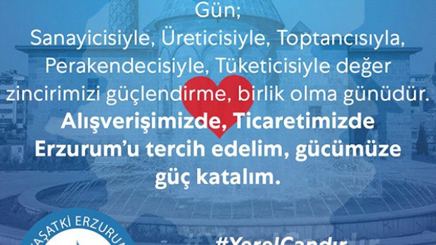 Erzurum'da salgın sürecinde "yerel esnafa destek" kampanyası