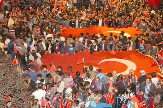 15 Temmuz hain darbe girişiminin 3. yıldönümünde Erzurum...