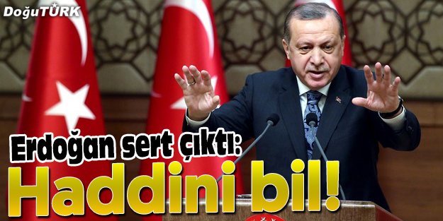 ERDOĞAN'DAN KAYMAKAMA SERT TEPKİ 'HADDİNİ BİL!'