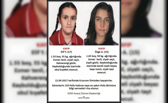 Erzurum’da 2 kızdan haber alınamıyor
