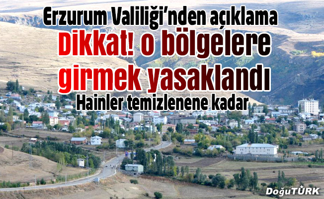 Erzurum'da "özel güvenlik bölgesi" uygulaması
