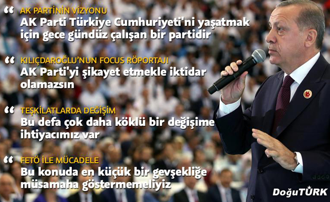 Cumhurbaşkanı Erdoğan: AK Parti'de çok daha köklü bir değişime ihtiyacımız var