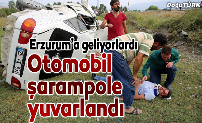 Erzurum'a gelirken kaza yaptılar: 5 yaralı
