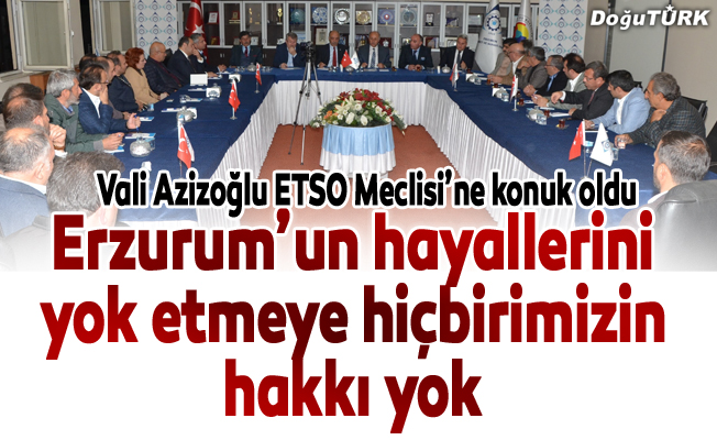 Vali Azizoğlu ETSO Meclisi’ne konuk oldu