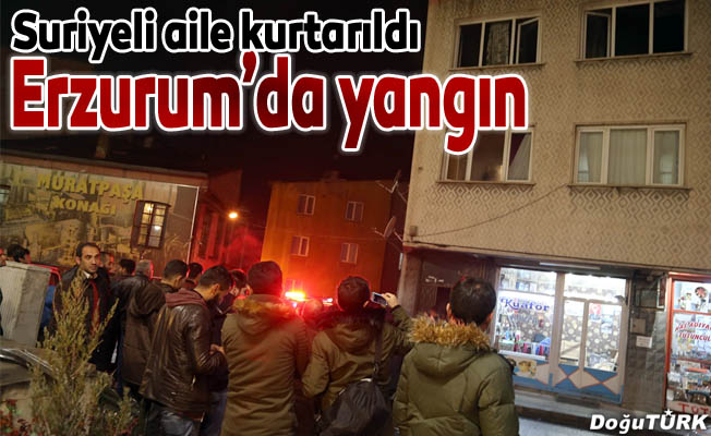 Erzurum'da ev yangını