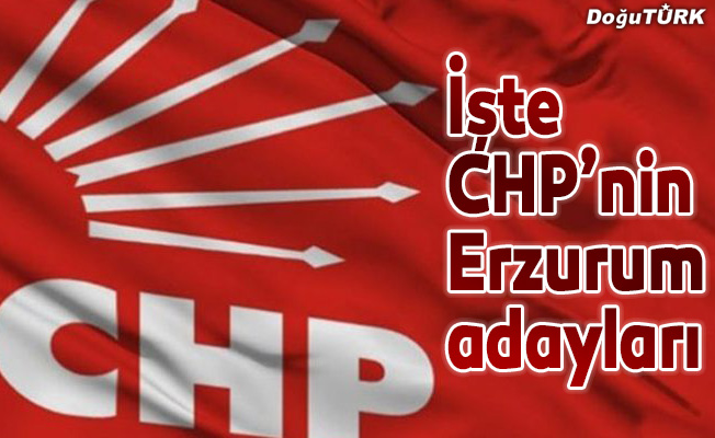 CHP Erzurum adayları açıklandı