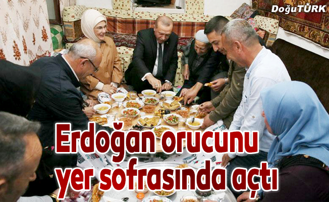 Cumhurbaşkanı Erdoğan orucunu yer sofrasında açtı