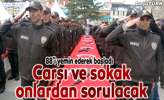 Erzurum'da 88 bekçi göreve başladı