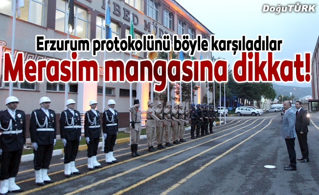 Erzurum protokolü polis adaylarıyla iftar yaptı