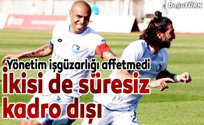 BB Erzurumspor'da iki futbolcu kadro dışı