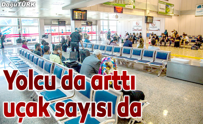 Erzurum Havalimanı'nda yolcu ve uçak trafiğinde artış