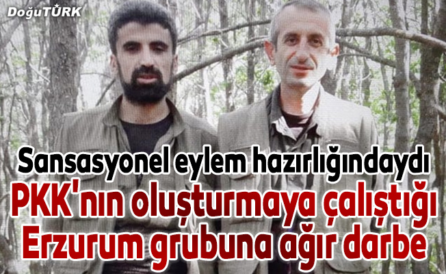 Terör örgütü PKK'nın oluşturmaya çalıştığı Erzurum grubuna ağır darbe