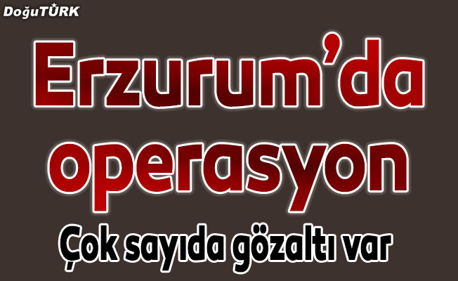 Erzurum'da aranan kişilere yönelik operasyon: 12 gözaltı