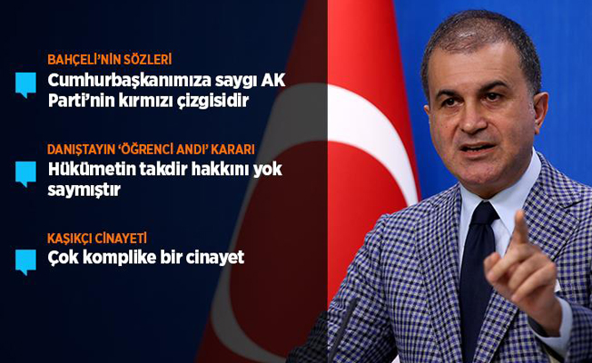 Çelik: Cumhurbaşkanımıza saygı AK Parti'nin kırmızı çizgisidir