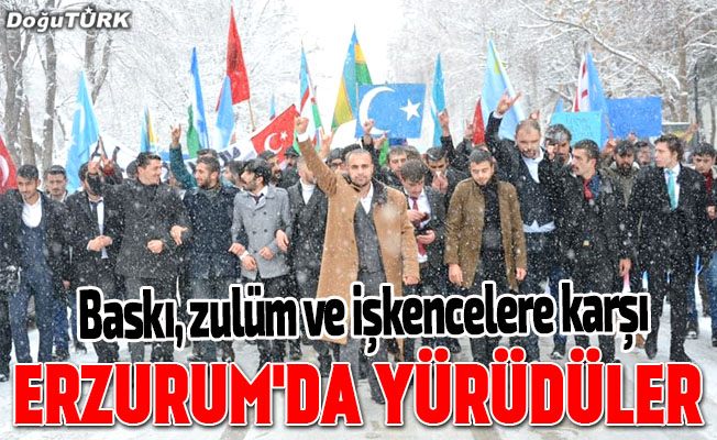 Ülkücüler Erzurum’da yürüdü