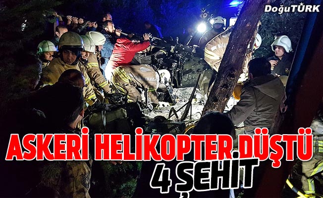 Askeri helikopter düştü: 4 şehit