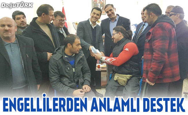 Engellilerden Erzurumspor'a maddi destek