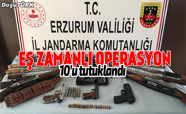 Erzurum merkezli silah ve göçmen kaçakçılığı operasyonu