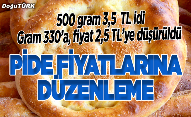 Erzurum'da pide fiyatlarına düzenleme