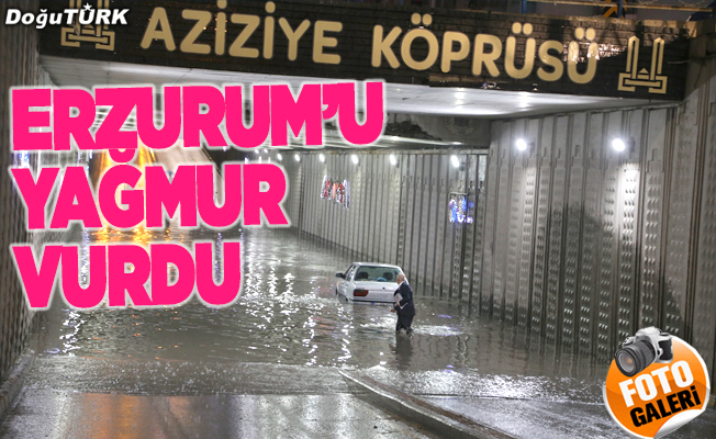 Erzurum'u yağmur vurdu