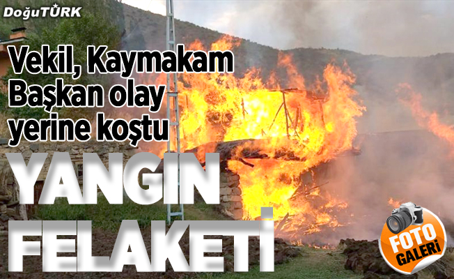 Erzurum'da yangın felaketi