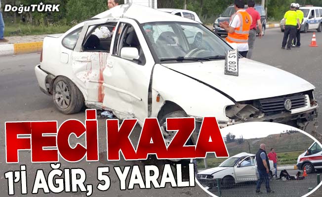 Erzurum’da feci kaza: 5 yaralı