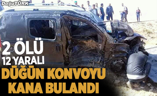 Erzurum'da düğün konvoyunda feci kaza: 2 ölü, 12 yaralı
