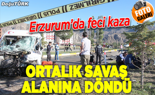 Erzurum'da kamyon ile öğrenci servisi çarpıştı: 3 yaralı