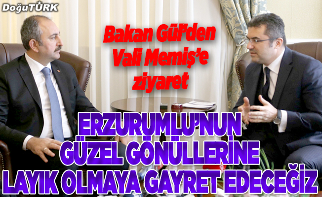 Adalet Bakanı Gül'den, Vali Memiş'e ziyaret