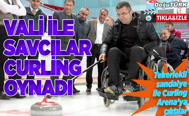 Vali Memiş, tekerlekli sandalyede curling oynadı