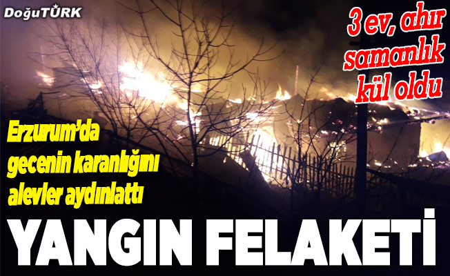 Erzurum’da yangın felaketi