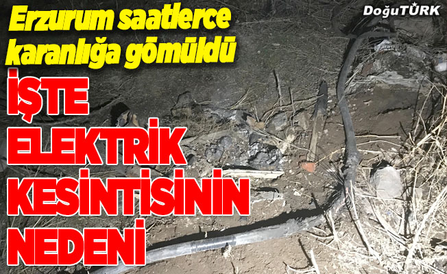 Erzurum’daki elektrik kesintisinin sebebi belli oldu