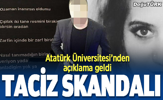 Erzurum’da taciz skandalı