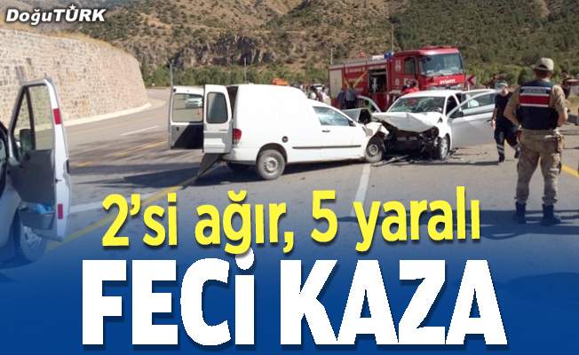 Erzurum'da trafik kazası: 5 yaralı