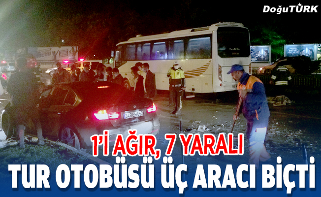 Erzurum'da zincirleme trafik kazası: 1'i ağır 7 yaralı