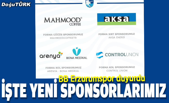 Erzurumspor'a yeni sponsorlar