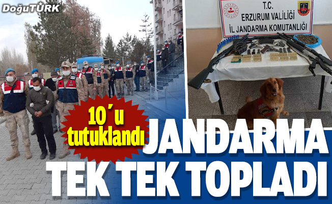 Erzurum'da dev operasyon; Jandarma tek tek topladı