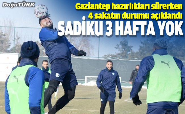 BB Erzurumspor'da Sadiku 3 hafta sahalardan uzak kalacak