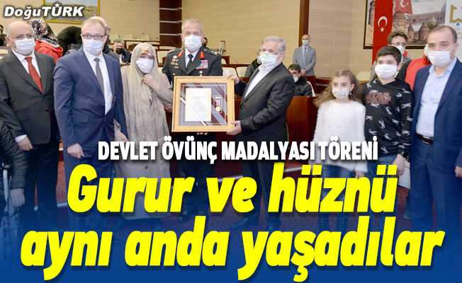 Erzurum'da Devlet Övünç Madalyası ve Beratı Töreni düzenlendi