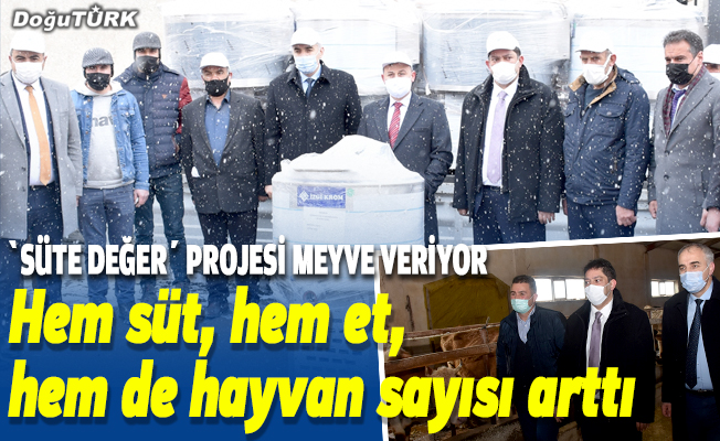 Erzurum'da yürütülen "Süte Değer" projesi meyve vermeye başladı