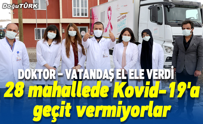 Salgına karşı el ele veren doktor ve vatandaşlar 28 mahallede Kovid-19'a geçit vermiyor