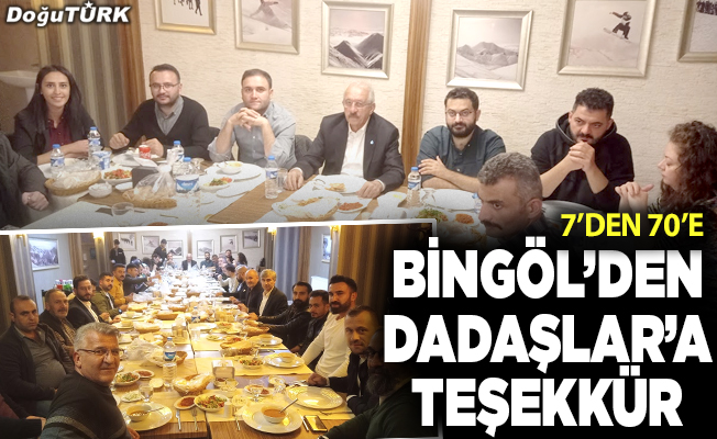 Bingöl’den Erzurum halkına teşekkür