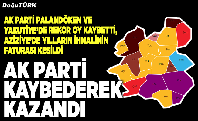 AK Parti Erzurum'da kaybederek kazandı; 12 ilçeden 9'a düştü