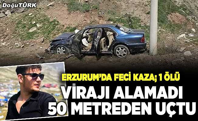 Erzurum'da feci kaza