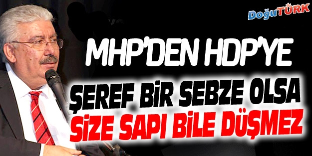 MHP'DEN HDP'YE ZEHİR ZEMBEREK ŞEREF CEVABI