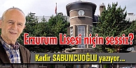 Erzurum Lisesi niçin sessiz?