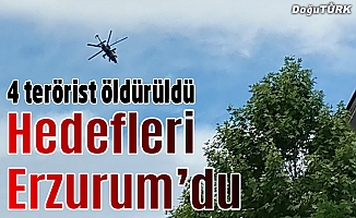 Erzurum’da eylem yapmak isteyen 4 PKK’lı öldürüldü