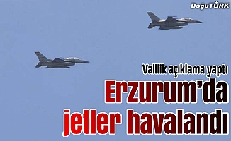 Erzurum’da jetler prova için havalandı