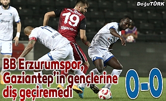 BB Erzurumspor, Gaziantep’in gençlerine diş geçiremedi