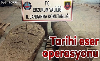 Erzurum'da tarihi eser operasyonu